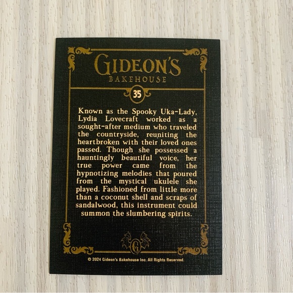 Gideon’s Bakehouse trading card #35, Lydia Lovecraft series 2, new - Picture 2 of 2
